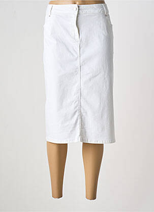 Jupe mi-longue coupe droite blanc DIANE LAURY femme