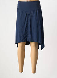 Jupe mi-longue taille normale bleu ZHENZI femme
