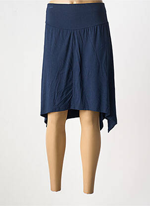 Jupe mi-longue taille normale bleu ZHENZI femme