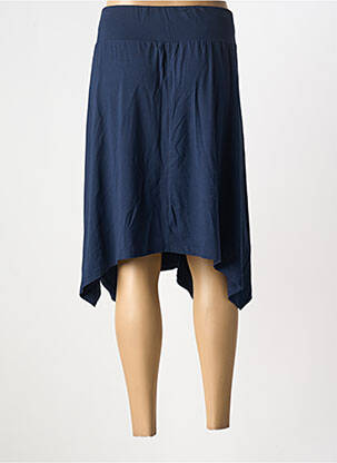 Jupe mi-longue stretch bleu ZHENZI femme
