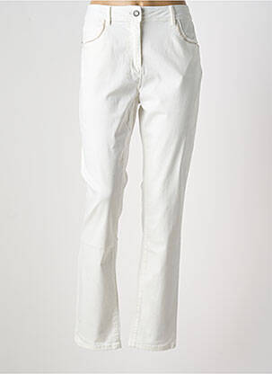 Jeans coupe slim blanc DIANE LAURY pour femme