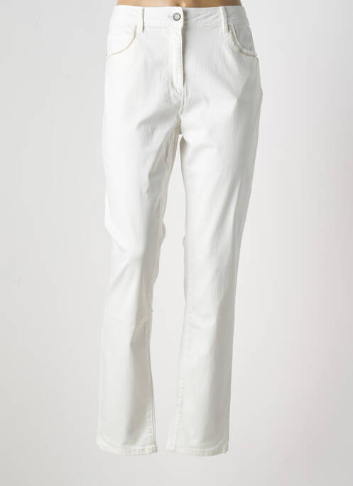 Jeans coupe slim blanc DIANE LAURY pour femme
