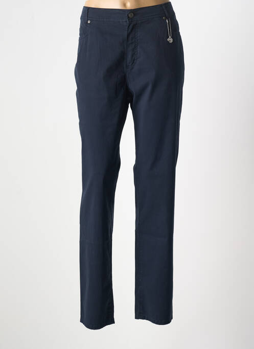 Pantalon slim bleu ANNA MONTANA pour femme