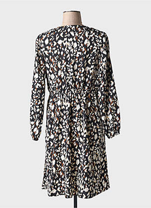 Robe mi-longue manches 3/4 manches 3/4 noir CHRISTY femme