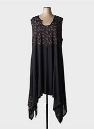 Robe longue sans manche sans manche noir EDMOND DE PARIS femme