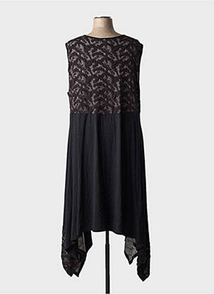 Robe longue sans manche sans manche noir EDMOND DE PARIS femme