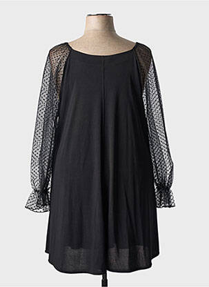 Robe courte manches longues manches longues noir 2W PARIS femme