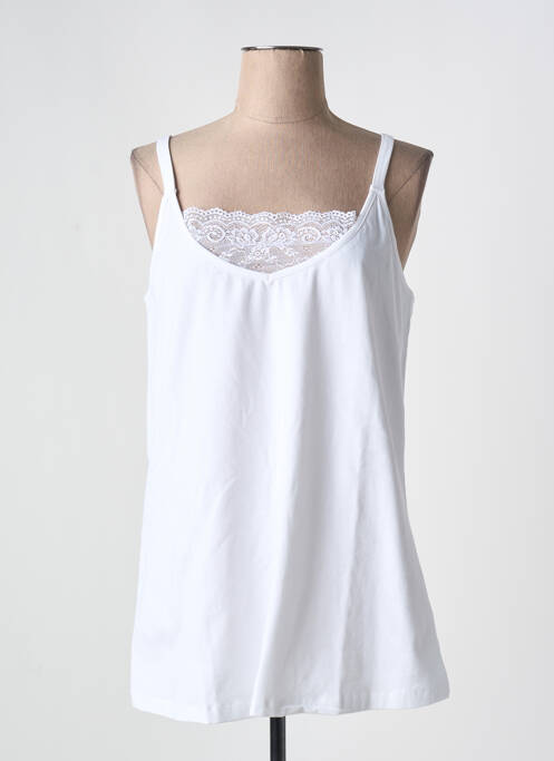 Top/caraco tissage jersey blanc ZHENZI femme