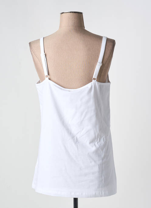 Top/caraco tissage jersey blanc ZHENZI femme
