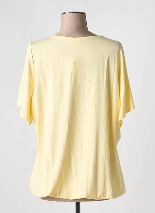 T-shirt stretch manches courtes jaune ZHENZI femme
