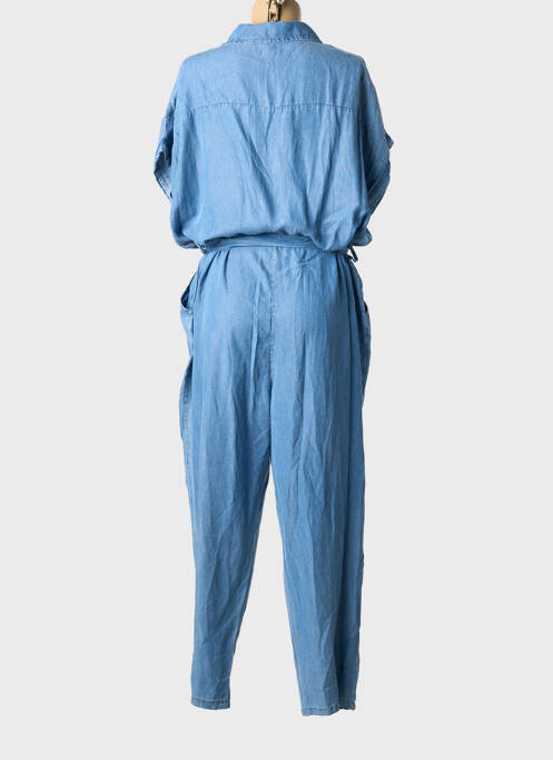 Combi-pantalon poches manches courtes bleu C'MELODIE femme