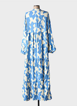 Robe longue manches longues manches longues bleu C'FLO femme