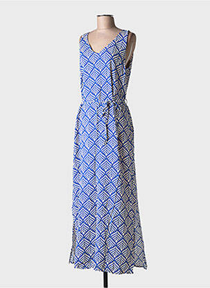 Robe longue imprimé fantaisie sans manche bleu JDY femme