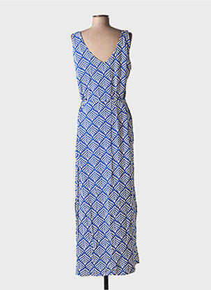 Robe longue imprimé fantaisie sans manche bleu JDY femme