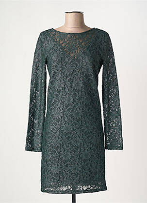 Robe mi-longue manches longues manches longues vert VILA femme