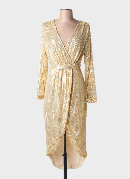 Robe mi-longue or LILIE ROSE femme