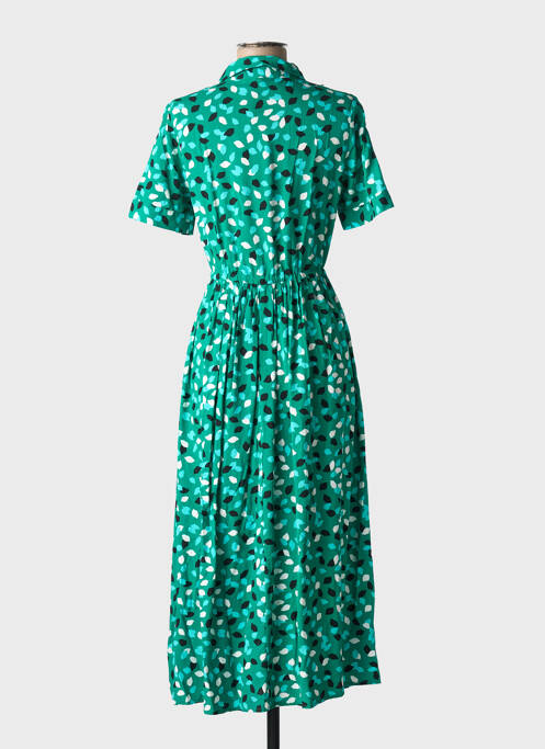 Robe mi-longue vert PIECES femme