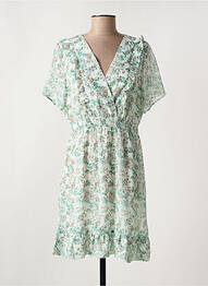 Robe courte manches courtes manches courtes vert MOD.STYLE femme