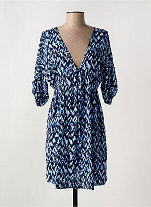 Robe courte manches 3/4 manches 3/4 bleu MOLLY BRACKEN femme