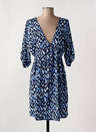 Robe courte manches 3/4 manches 3/4 bleu MOLLY BRACKEN femme