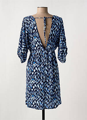 Robe courte manches 3/4 manches 3/4 bleu MOLLY BRACKEN femme