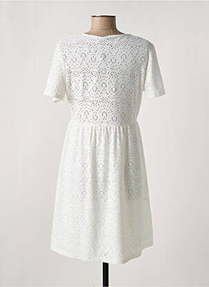Robe courte manches courtes manches courtes blanc PIECES femme