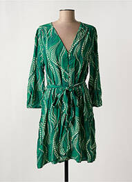 Robe courte manches longues manches longues vert LA PETITE ETOILE femme