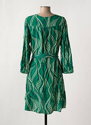 Robe courte manches longues manches longues vert LA PETITE ETOILE femme