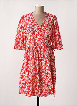 Robe courte manches courtes manches courtes rouge VILA femme