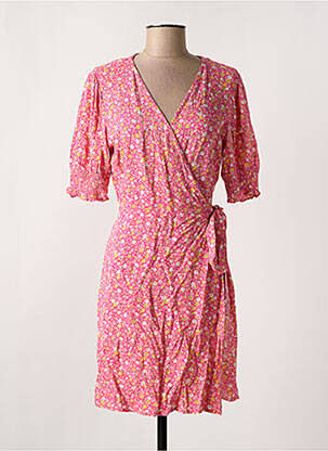 Robe courte manches courtes manches courtes rose PIECES femme