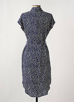 Robe mi-longue manches courtes manches courtes bleu PIECES femme