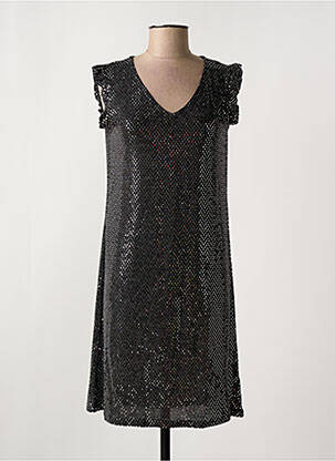 Robe courte manches courtes manches courtes argent MOD. STYLE femme