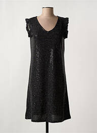Robe courte manches courtes manches courtes noir MOD. STYLE femme