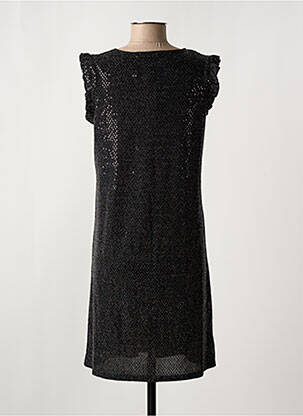 Robe courte coupe fluide manches courtes noir MOD. STYLE femme
