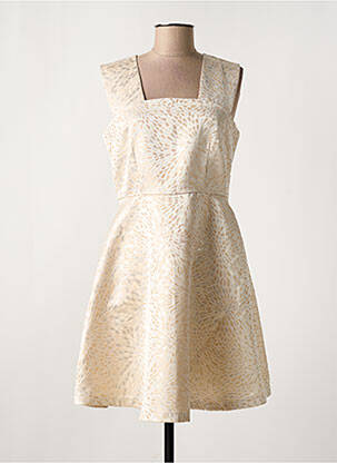 Robe courte fermeture zippée au dos fines bretelles or MOLLY BRACKEN femme