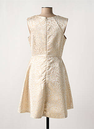 Robe courte fermeture zippée au dos fines bretelles or MOLLY BRACKEN femme
