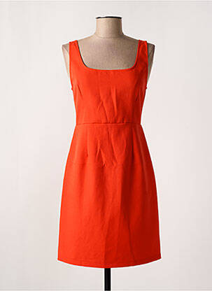 Robe courte tissage crêpe fines bretelles orange MOLLY BRACKEN femme