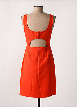 Robe courte tissage crêpe fines bretelles orange MOLLY BRACKEN femme