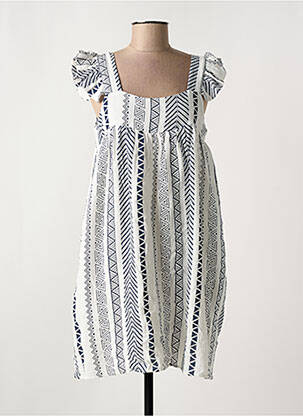 Robe courte manches courtes manches courtes bleu STUDIO 21 femme