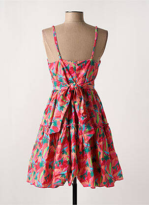 Robe courte fermeture zippée au dos fines bretelles rose LILI SIDONIO femme