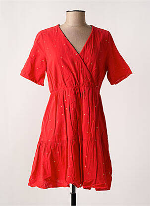 Robe courte rouge PIECES pour femme