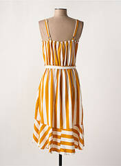 Robe mi-longue jaune ELENA Z pour femme seconde vue