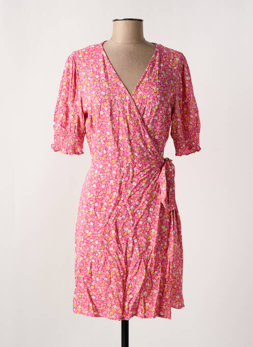 Robe courte rose PIECES pour femme