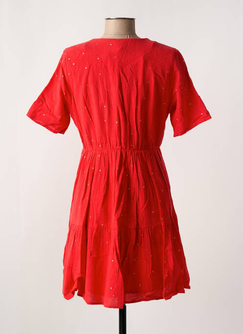 Robe courte rouge PIECES pour femme