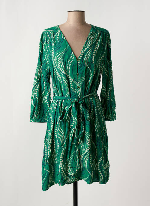Robe courte vert LA PETITE ETOILE pour femme