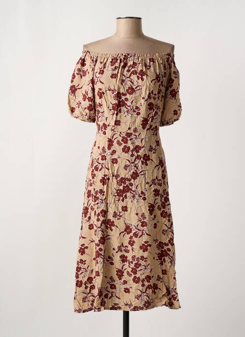 Robe mi-longue beige J.STARS pour femme