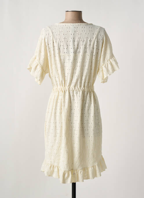 Robe mi-longue beige PIECES pour femme