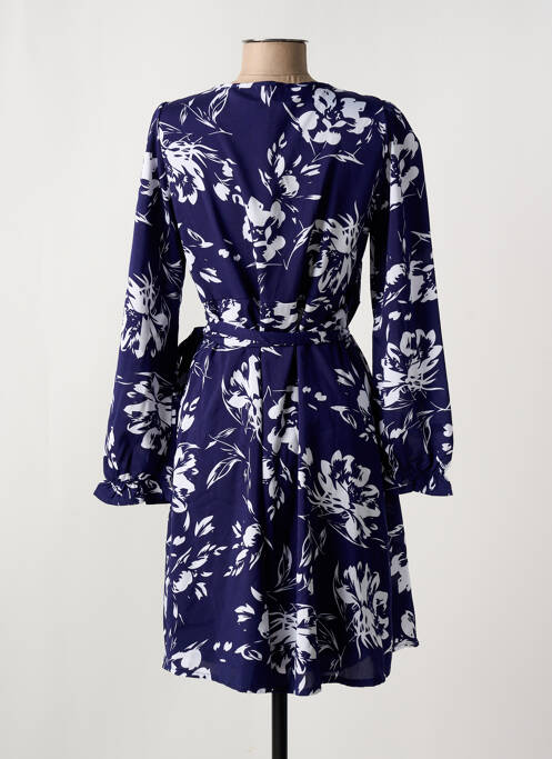 Robe mi-longue bleu LILIE ROSE pour femme