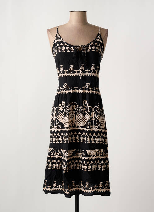 Robe mi-longue noir C'FLO pour femme