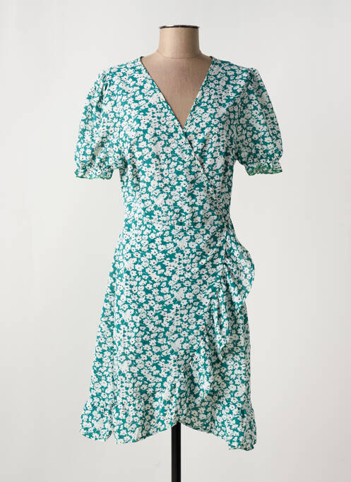 Robe mi-longue vert ELENA Z pour femme